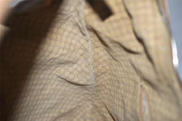 Authentic GUCCI Vintage Shoulder Hand Bag Purse Leather 0014288 Brown 9367I