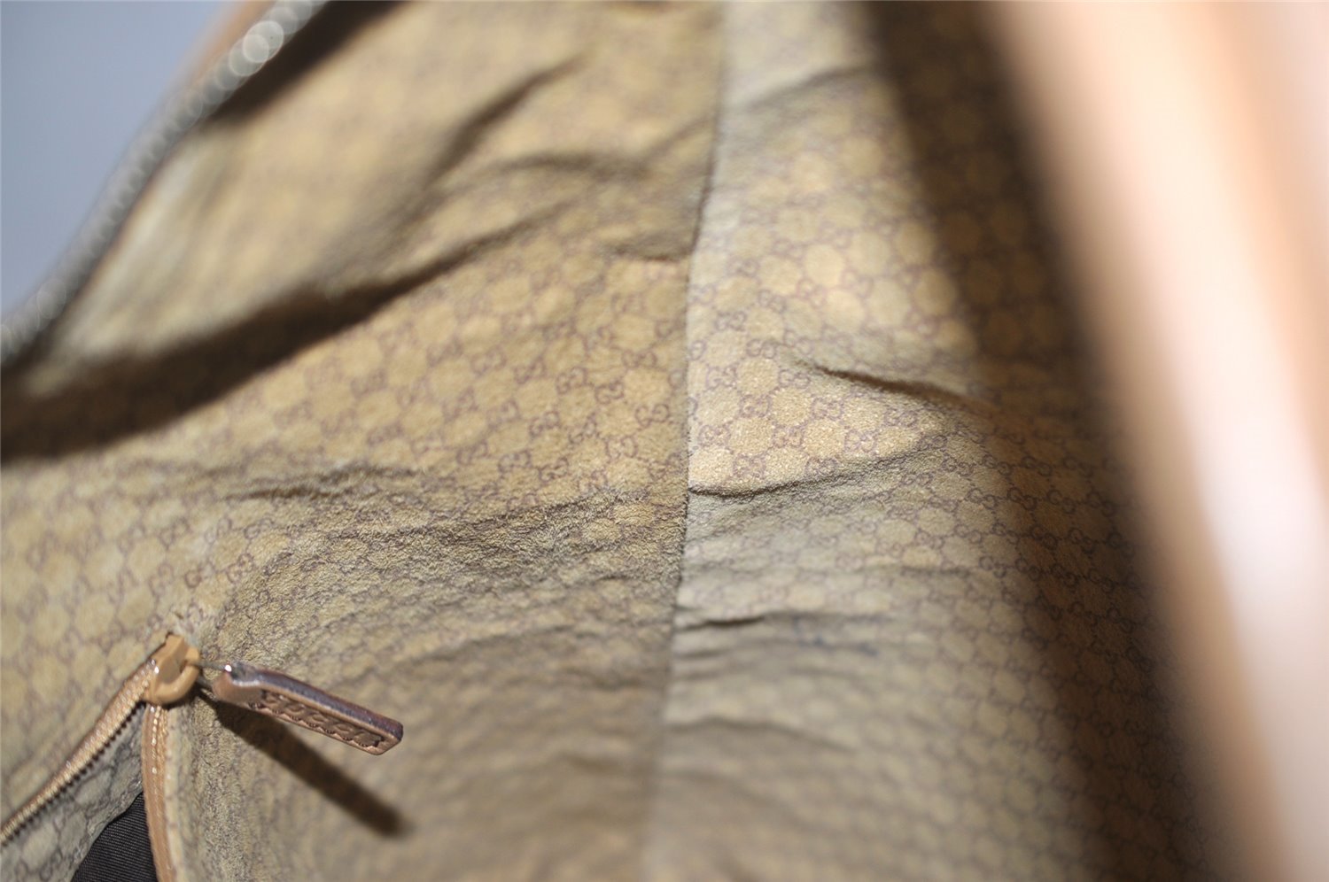 Authentic GUCCI Vintage Shoulder Hand Bag Purse Leather 0014288 Brown 9367I