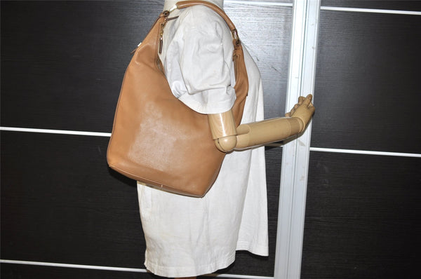 Authentic GUCCI Vintage Shoulder Hand Bag Purse Leather 0014288 Brown 9367I