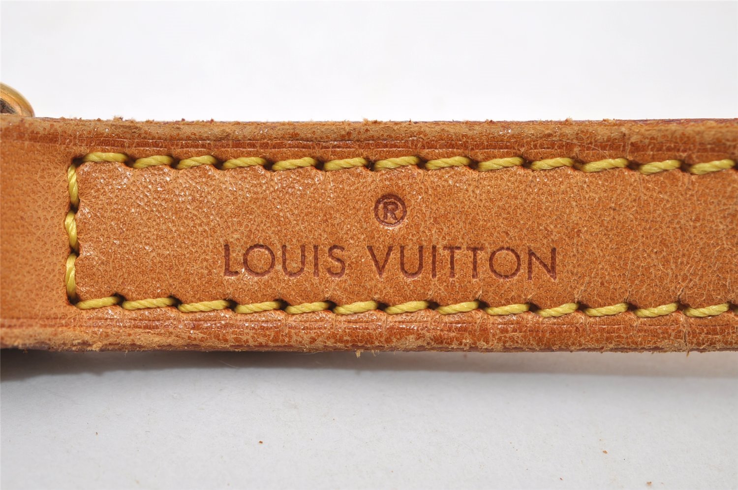 Authentic Louis Vuitton Leather Shoulder Strap Beige 39.4