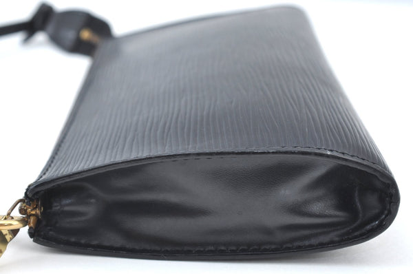 Authentic Louis Vuitton Epi Pochette Accessoires Pouch Black M52952 LV 9371H