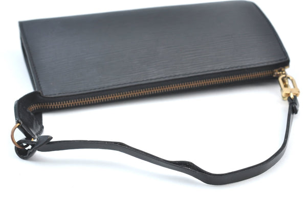 Authentic Louis Vuitton Epi Pochette Accessoires Pouch Black M52952 LV 9371H