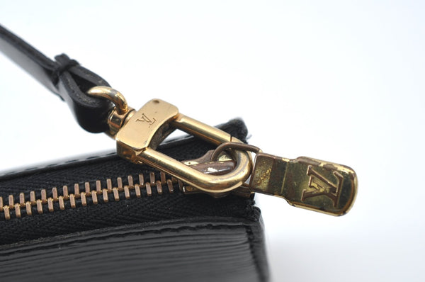 Authentic Louis Vuitton Epi Pochette Accessoires Pouch Black M52952 LV 9371H