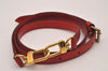 Authentic Louis Vuitton Leather Shoulder Strap Red 40.9-48" LV 9371I