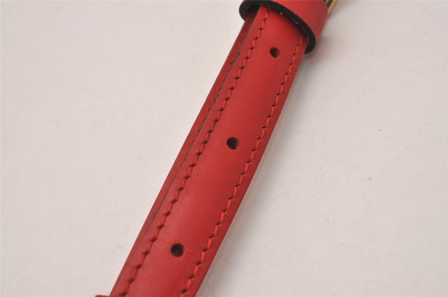 Authentic Louis Vuitton Leather Shoulder Strap Red 40.9-48