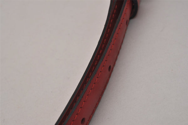 Authentic Louis Vuitton Leather Shoulder Strap Red 40.9-48" LV 9371I