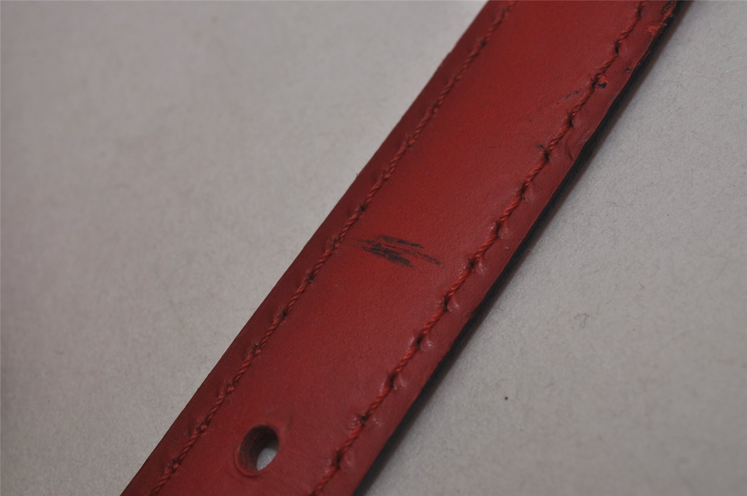 Authentic Louis Vuitton Leather Shoulder Strap Red 40.9-48