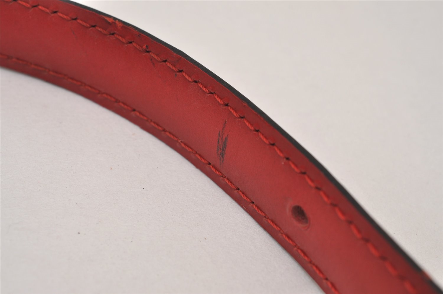 Authentic Louis Vuitton Leather Shoulder Strap Red 40.9-48