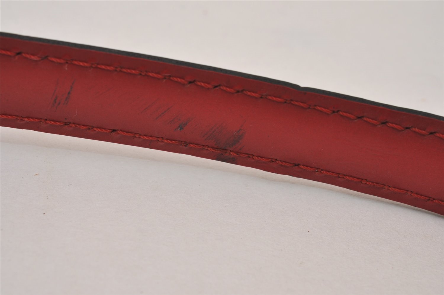 Authentic Louis Vuitton Leather Shoulder Strap Red 40.9-48