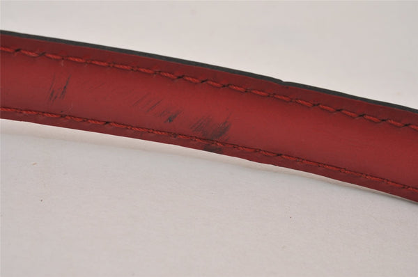 Authentic Louis Vuitton Leather Shoulder Strap Red 40.9-48" LV 9371I