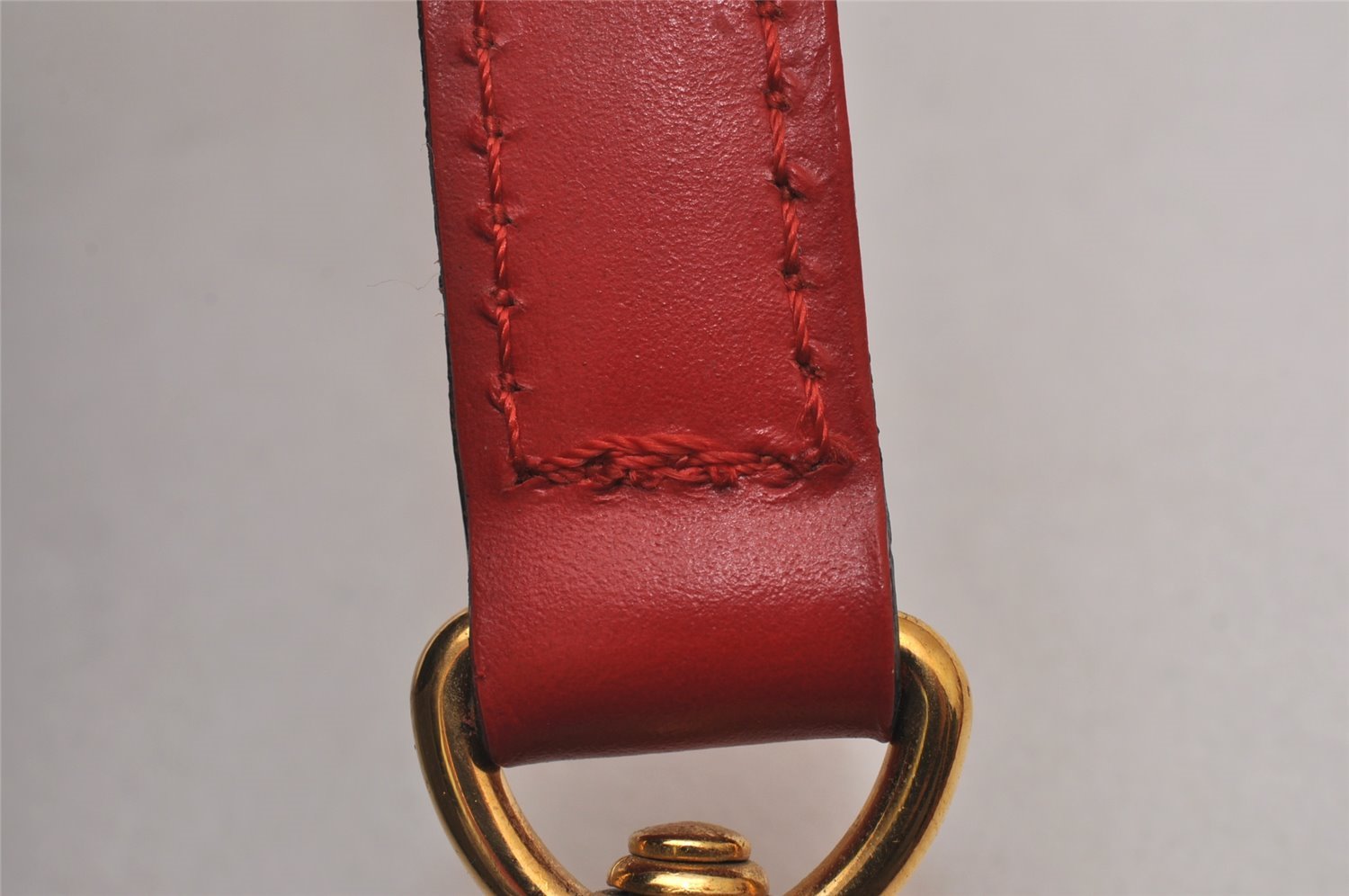 Authentic Louis Vuitton Leather Shoulder Strap Red 40.9-48