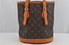 Authentic Louis Vuitton Monogram Bucket PM Shoulder Tote Bag M42238 Junk 9371J