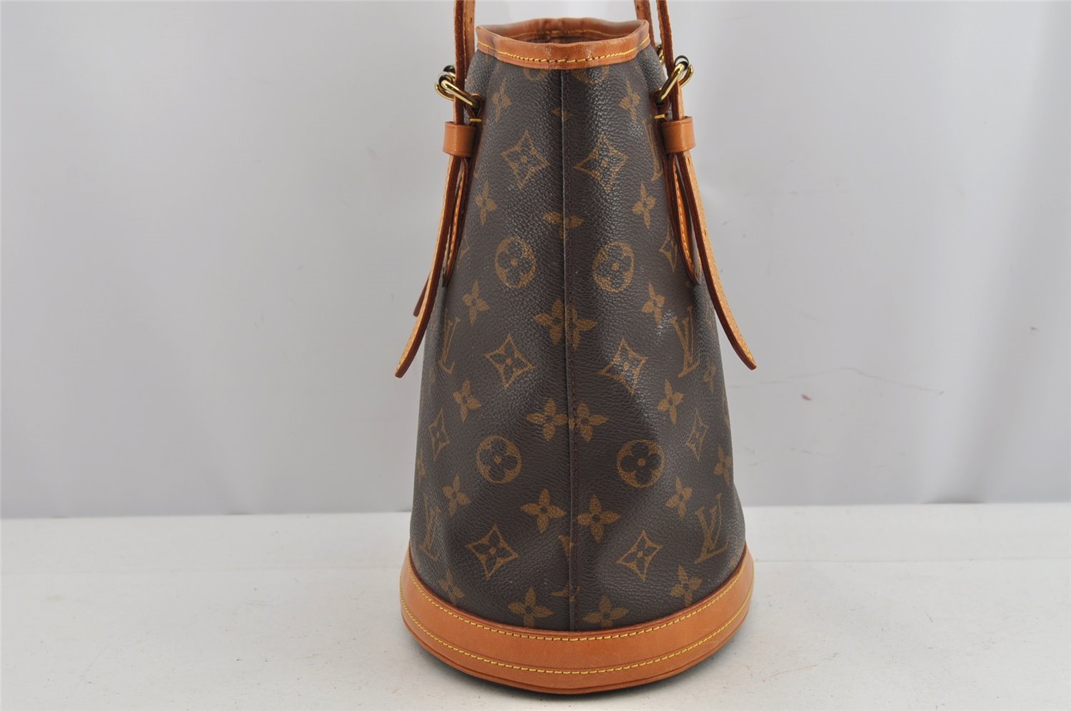 Authentic Louis Vuitton Monogram Bucket PM Shoulder Tote Bag M42238 Junk 9371J