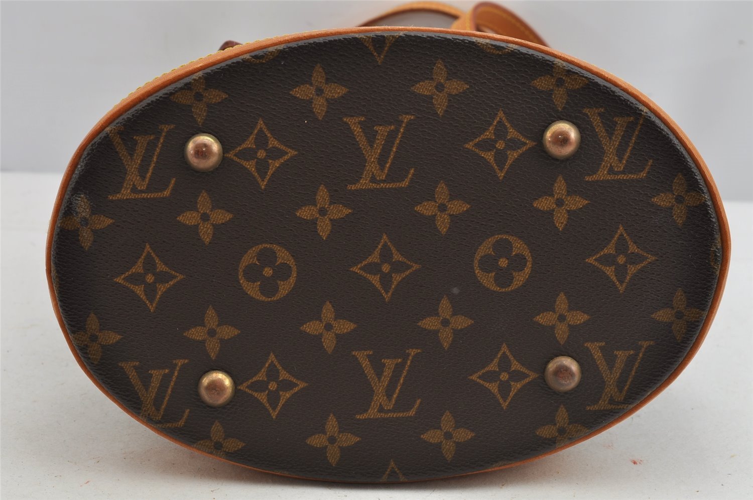 Authentic Louis Vuitton Monogram Bucket PM Shoulder Tote Bag M42238 Junk 9371J