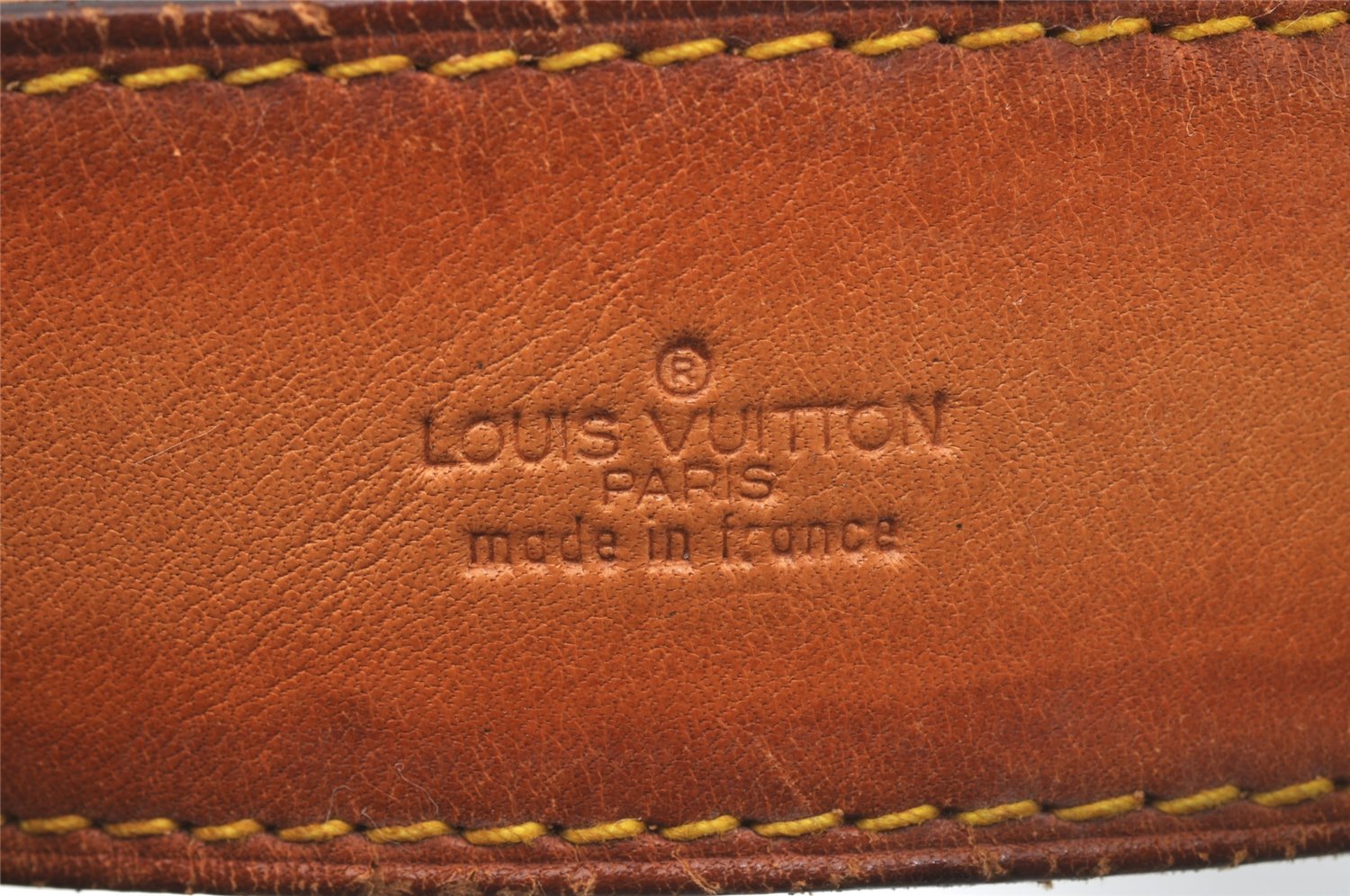 Authentic Louis Vuitton Leather Shoulder Strap Beige 43.3-50