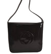 Authentic GUCCI Vintage Shoulder Hand Bag Purse GG Enamel Brown 9373J
