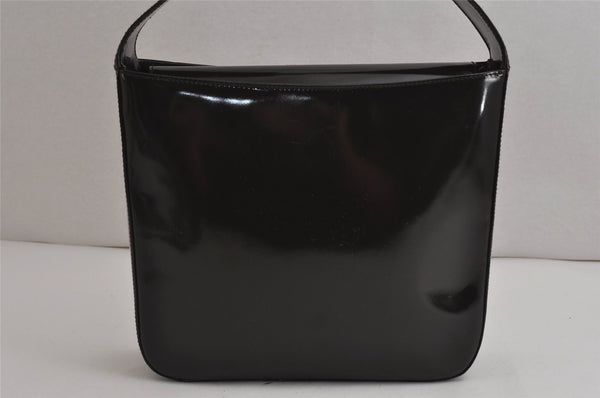 Authentic GUCCI Vintage Shoulder Hand Bag Purse GG Enamel Brown 9373J