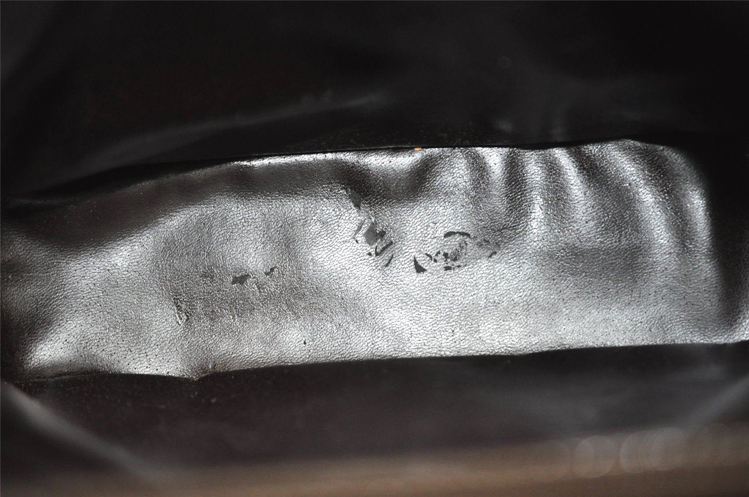 Authentic GUCCI Vintage Shoulder Hand Bag Purse GG Enamel Brown 9373J