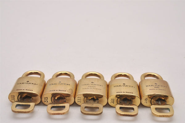 Authentic Louis Vuitton Padlock & Keys 10Set LV 9374I