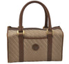 Authentic GUCCI Hand Boston Bag Purse GG Canvas Leather Brown Junk 9375I