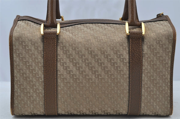 Authentic GUCCI Hand Boston Bag Purse GG Canvas Leather Brown Junk 9375I