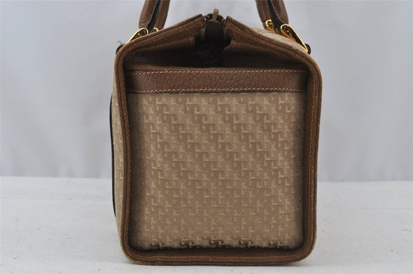 Authentic GUCCI Hand Boston Bag Purse GG Canvas Leather Brown Junk 9375I
