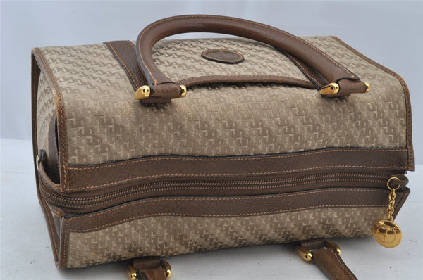 Authentic GUCCI Hand Boston Bag Purse GG Canvas Leather Brown Junk 9375I