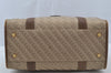 Authentic GUCCI Hand Boston Bag Purse GG Canvas Leather Brown Junk 9375I