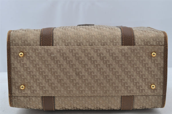 Authentic GUCCI Hand Boston Bag Purse GG Canvas Leather Brown Junk 9375I