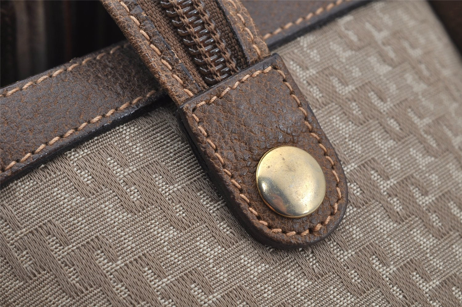 Authentic GUCCI Hand Boston Bag Purse GG Canvas Leather Brown Junk 9375I