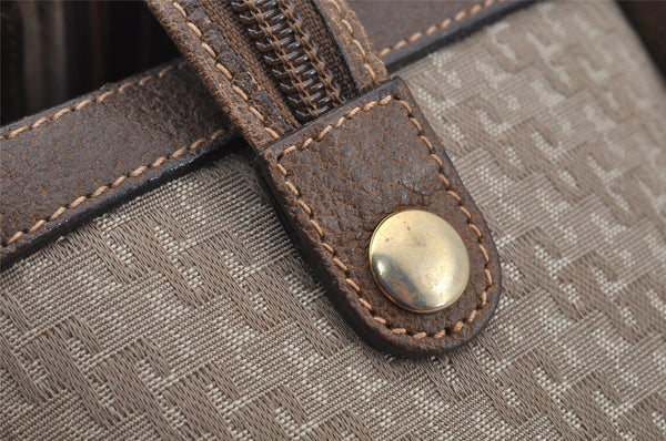 Authentic GUCCI Hand Boston Bag Purse GG Canvas Leather Brown Junk 9375I