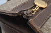 Authentic GUCCI Hand Boston Bag Purse GG Canvas Leather Brown Junk 9375I