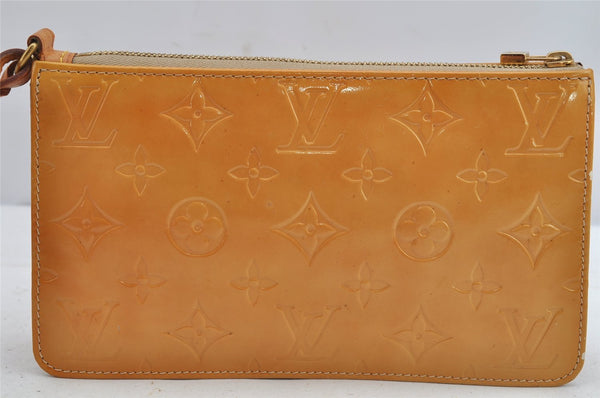 Authentic Louis Vuitton Vernis Lexington Hand Bag Pouch Yellow M91010 LV 9375J