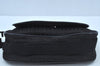 Authentic FENDI Zucchino Shoulder Cross Bag Purse Canvas Leather Black 9376G