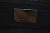 Authentic FENDI Zucchino Shoulder Cross Bag Purse Canvas Leather Black 9376G