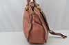 Authentic Chloe Marcie Leather 2Way Shoulder Hand Bag Purse Brown Pink 9377I