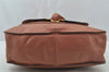 Authentic Chloe Marcie Leather 2Way Shoulder Hand Bag Purse Brown Pink 9377I