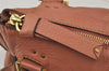 Authentic Chloe Marcie Leather 2Way Shoulder Hand Bag Purse Brown Pink 9377I