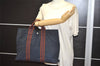 Authentic HERMES Vintage Fourre Tout MM Hand Tote Bag Canvas Navy 9378J