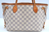 Authentic Louis Vuitton Damier Azur Neverfull PM Tote Bag N51110 LV 9379G