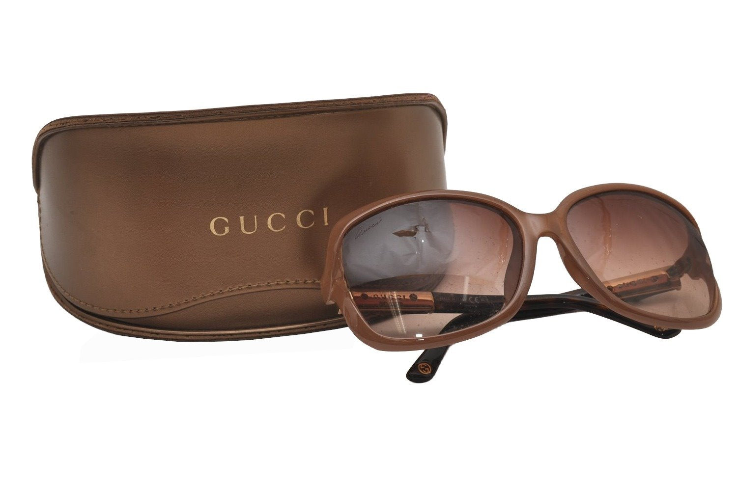 Authentic GUCCI Bamboo Vintage Sunglasses GG 3685/F/S Plastic Brown 9380I