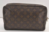 Auth Louis Vuitton Monogram Trousse Toilette 28 Clutch Hand Bag M47522 LV 9380J