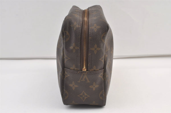 Auth Louis Vuitton Monogram Trousse Toilette 28 Clutch Hand Bag M47522 LV 9380J