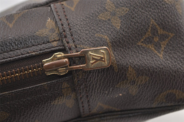 Auth Louis Vuitton Monogram Trousse Toilette 28 Clutch Hand Bag M47522 LV 9380J