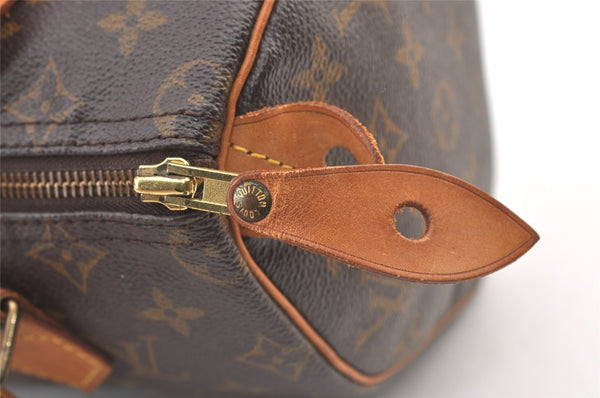 Authentic Louis Vuitton Monogram Speedy 25 Boston Hand Bag M41528 LV 9381J