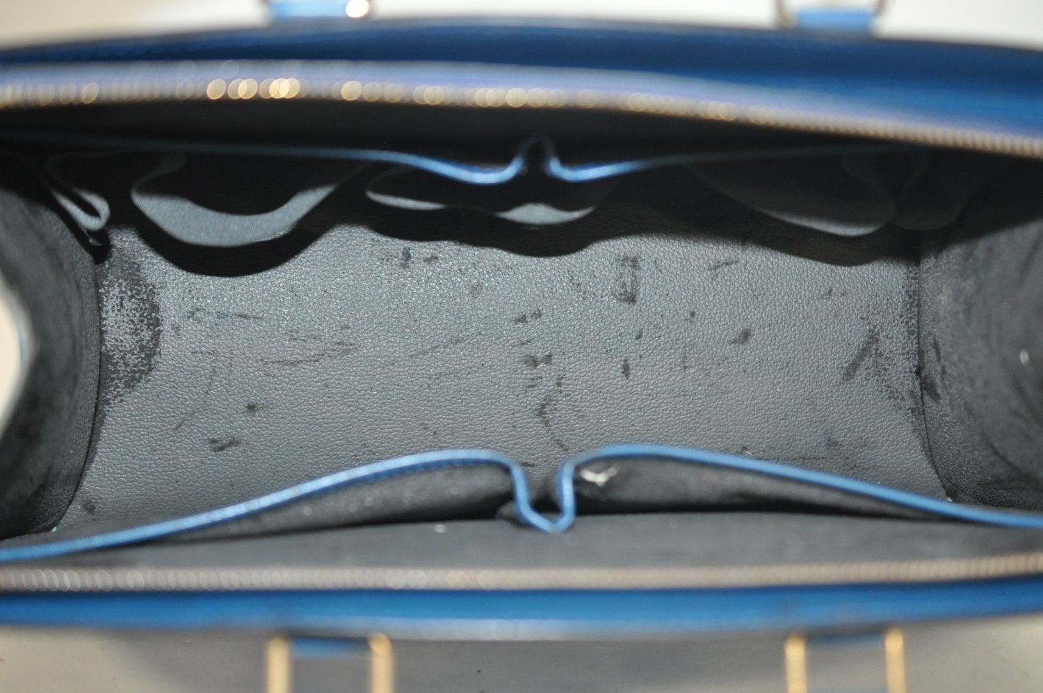 Authentic Louis Vuitton Epi Riviera Hand Bag Blue M48185 LV Junk 9382G