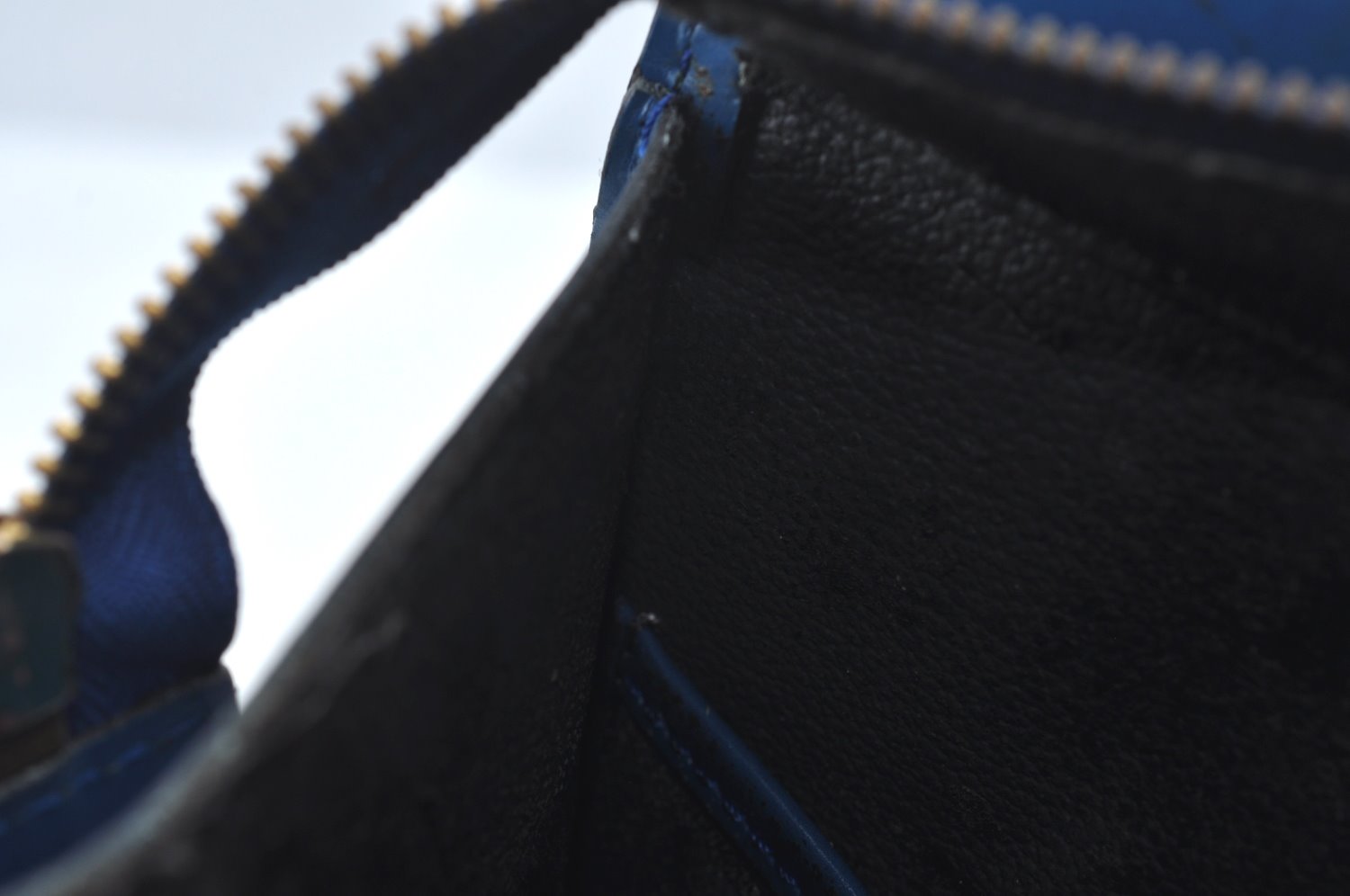 Authentic Louis Vuitton Epi Riviera Hand Bag Blue M48185 LV Junk 9382G