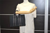 Authentic HERMES Vintage Fourre Tout PM Hand Tote Bag Canvas Black 9382J