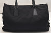 Authentic PRADA Nylon Tessuto Leather 2Way Shoulder Hand Bag Purse Black 9383J