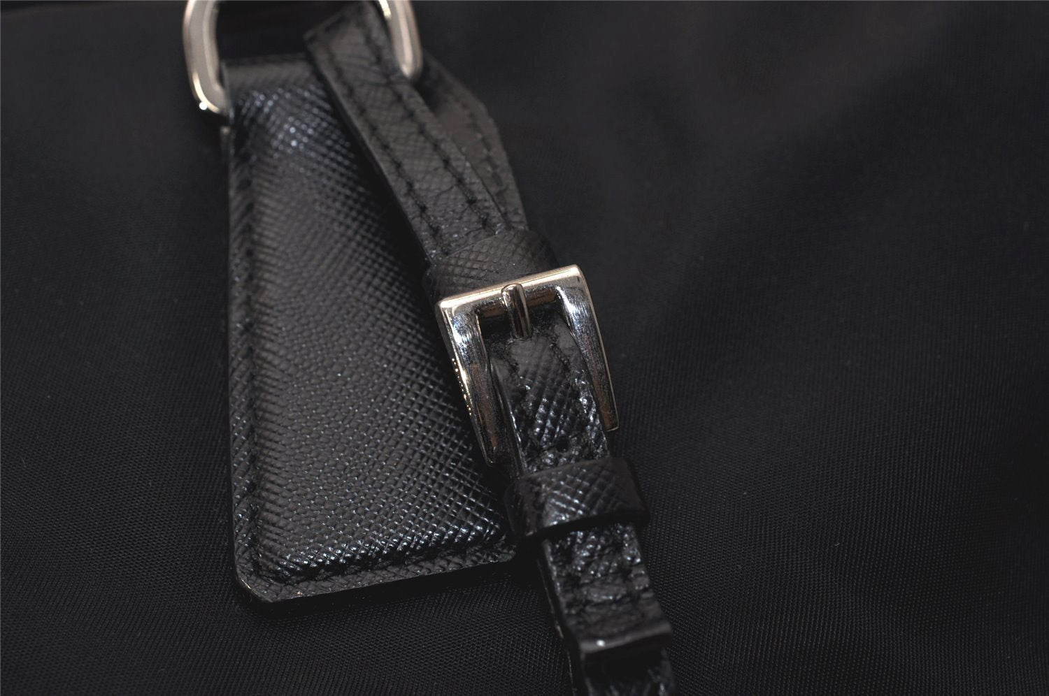 Authentic PRADA Nylon Tessuto Leather 2Way Shoulder Hand Bag Purse Black 9383J